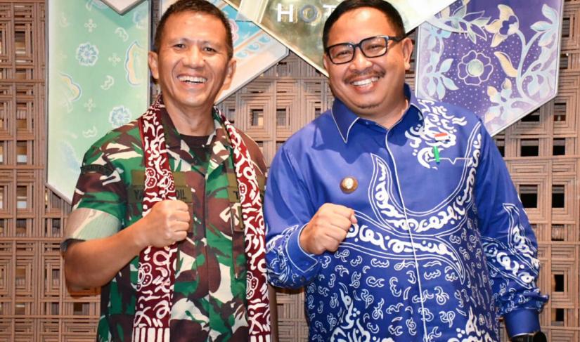 Pangdam dan Pj Walikota Bengkulu (Foto/Ist/MCPemkotBkl)