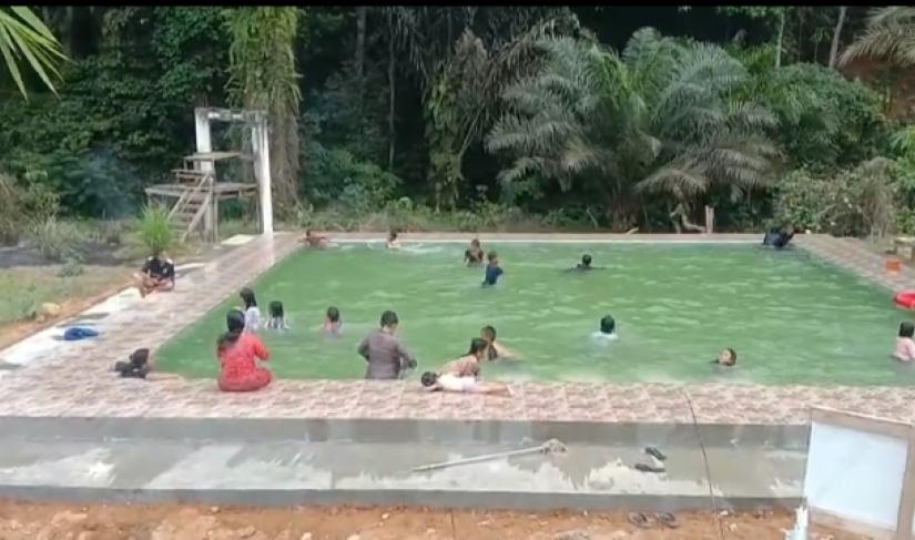Kolam renang desa marga sakti kecamatan Padang jaya bersumber dari dana desa tahun anggaran 2023