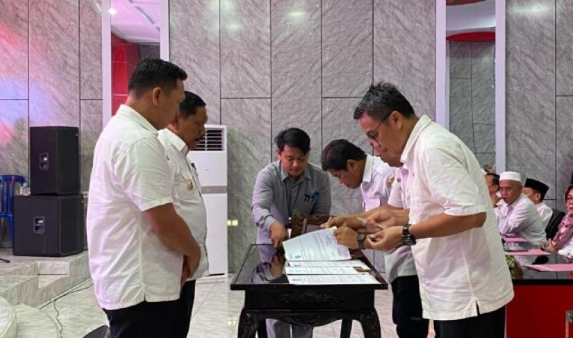 Bupati Saksikan Penandatangan Fakta Integritas Dan Perjanjian Kinerja Tahun 2024 Lingkup Pemkab Bengkulu Utara/ Poto Redy penarafflesia.com