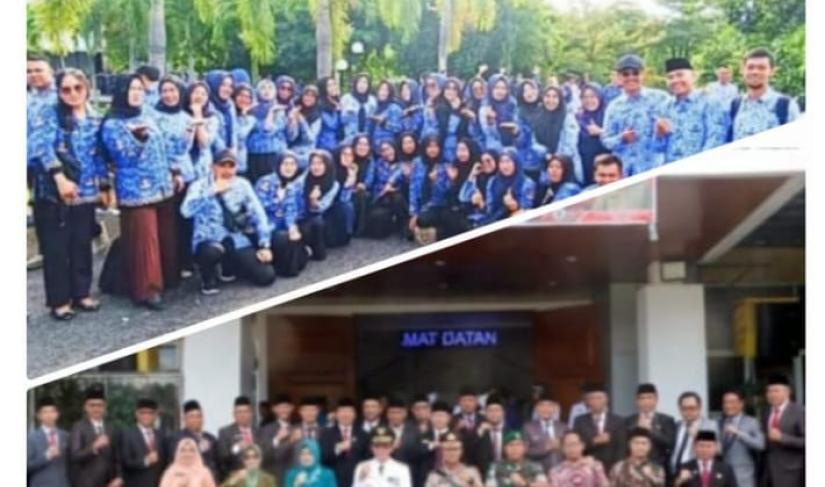 Upacara kegiatan peringatan Hari Otonomi Daerah ke-XXVIII, Kamis,(25/04)
