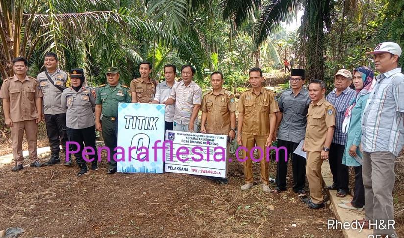Penentuan titik nol kegiatan JUT desa simpang ketenong." Redy Penarafflesia.com " 