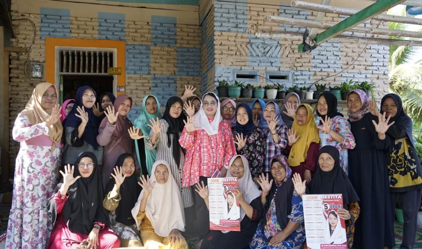 Destita saat berkampanye di Kota Bengkulu. Selasa (02/1/23).