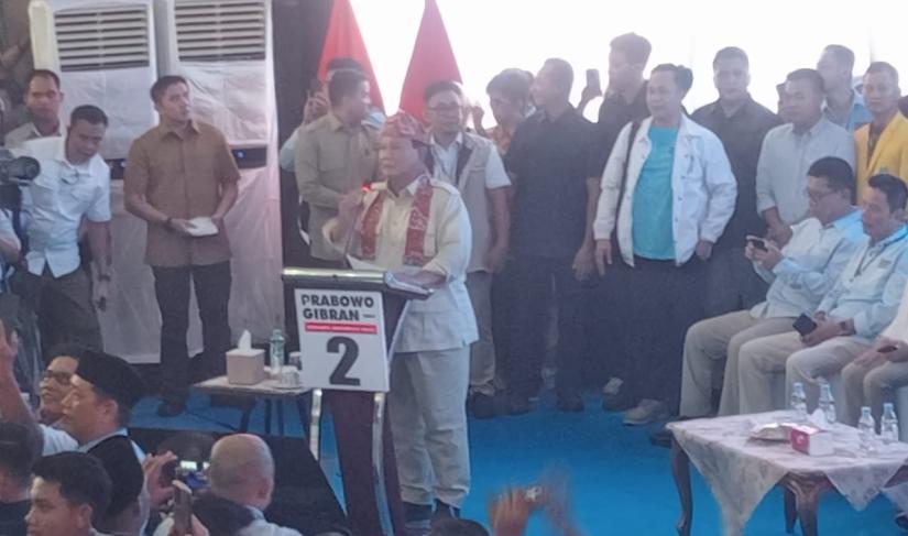 Calon Presiden nomor urut 2, Prabowo Subianto, kampanye di Provinsi Bengkulu. 