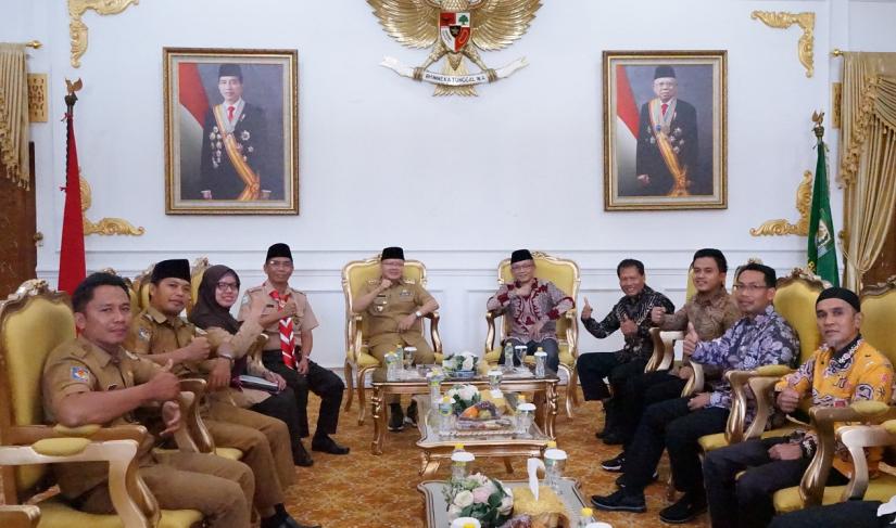 audiensi Pengurus Wilayah PINSAR Provinsi Bengkulu di Balai Raya Semarak Bengkulu, Senin (15/07).