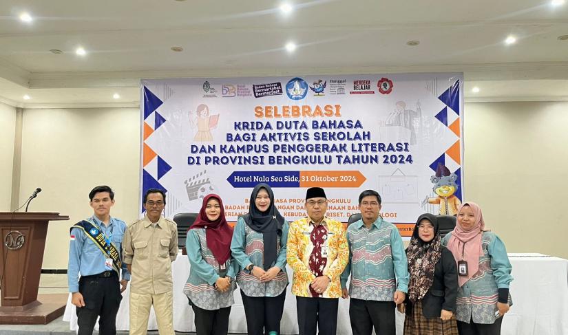 Khairil Anwar saat menghadiri kegiatan Selebrasi Krida Duta Bahasa 2024, Kamis (31/10/2024). (Angga-PenaRafflesia.Com) 