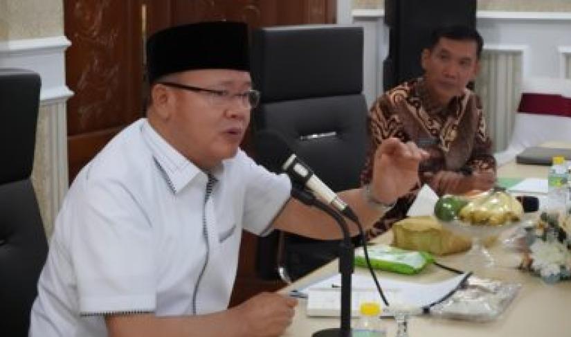 Gubernur Rohidin Pimpin Rapat Bahas Kelanjutan Tol Laut Bengkulu Foto/Dok