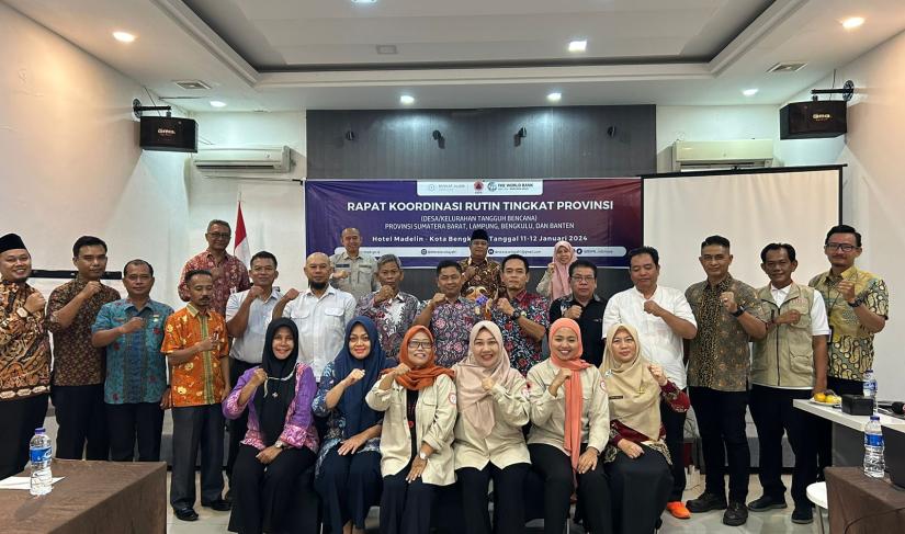 BNPB Gelar Rapat Koordinasi Triwulan Tingkat Provinsi untuk Program IDRIP-DESTANA di Bengkulu.