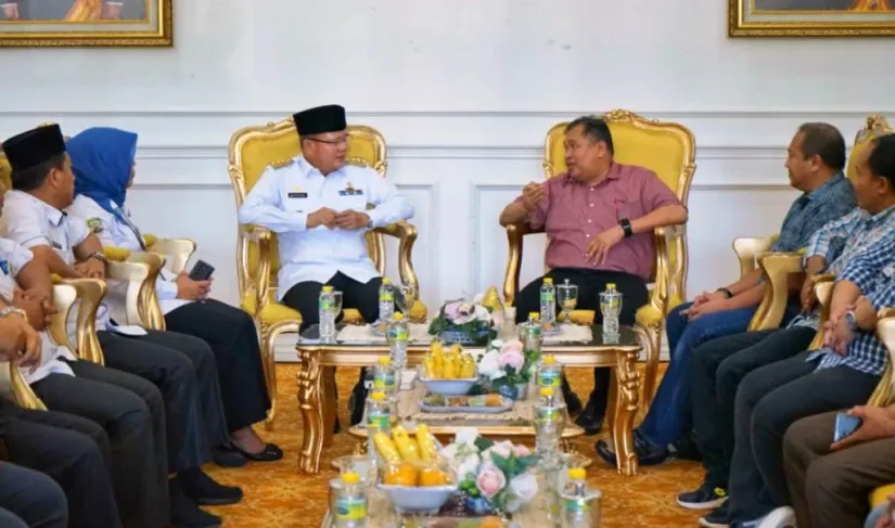Gubernur Rohidin Mersyah Menyepakati Kerjasama MoU dengan PT Telkom untuk Pengelolaan Gedung Foto/Dok