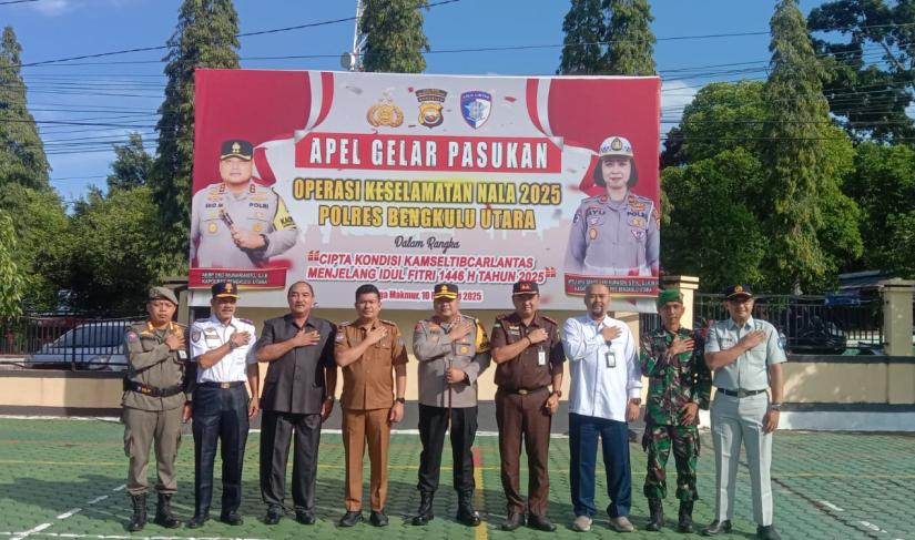 Apel Gelar Pasukan dalam rangka Operasi Keselamatan Nala 2025 pada tanggal 10 Februari 2025.