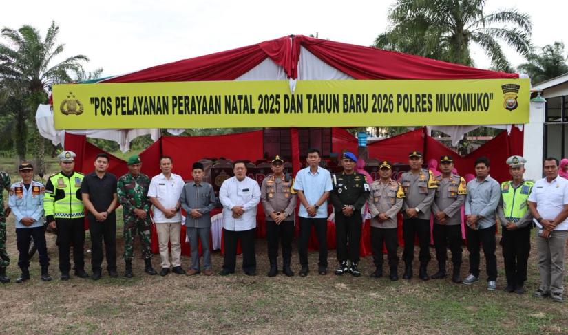 Kodim 0428/Mukomuko melakukan peninjauan sejumlah pos pengamanan Nataru dan gereja di wilayah Kabupaten Mukomuko.