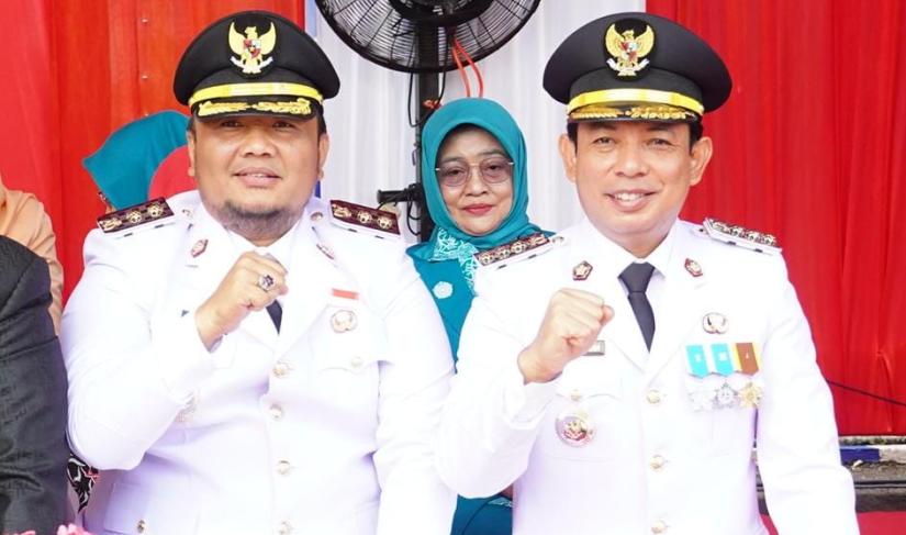 Upacara peringatan Hari Lahir Pancasila tahun 2025 di halaman kantor Walikota, Bentiting, Minggu (01/6/25).
