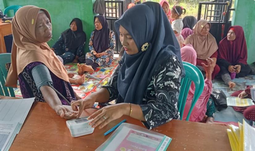 Posyandu Mentari dilaksanakan di Balai desa yang dilaksanakan ibu PKK Desa Sendang Mulya, Kamis, 6 Nov 2025.