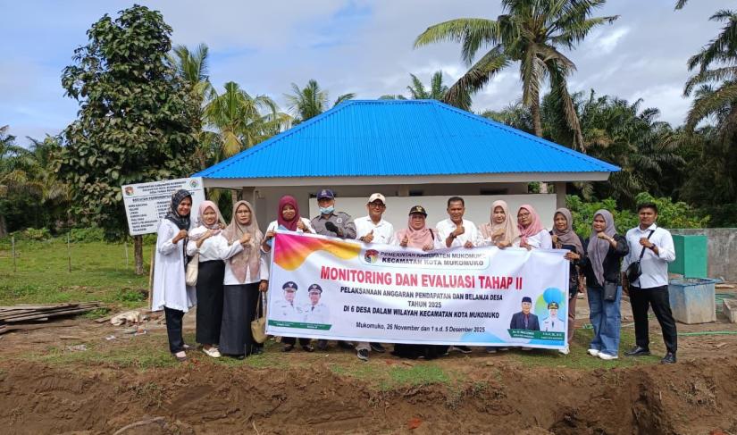 monitoring dan evaluasi di Desa Tanah Rekah, pada Rabu (26/11).