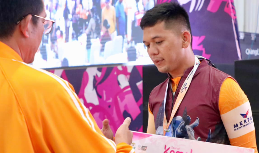 Personel Polres Kaur Polda Bengkulu Bripda Muhamad Panji Ramadan berhasil meraih podium 4