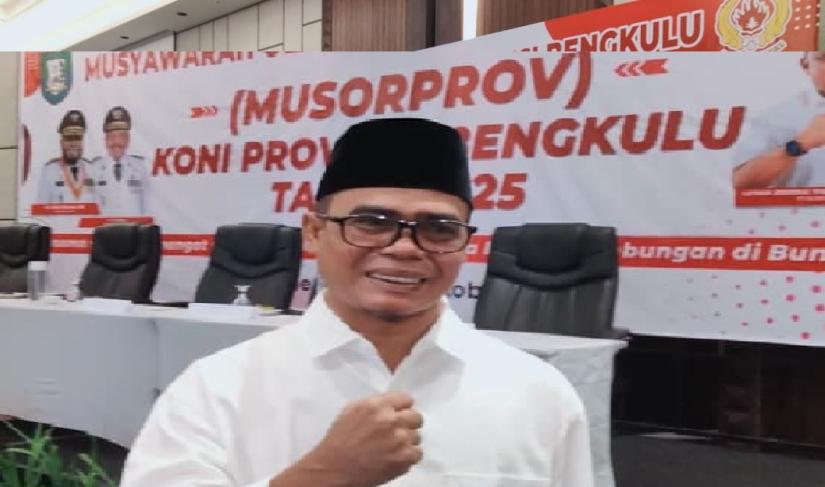 Teuku Zulkarnain Pimpin KONI Bengkulu 2025-2029.