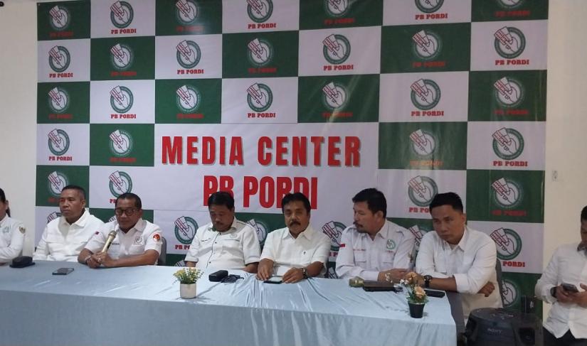 Konferensi pers PORDI.