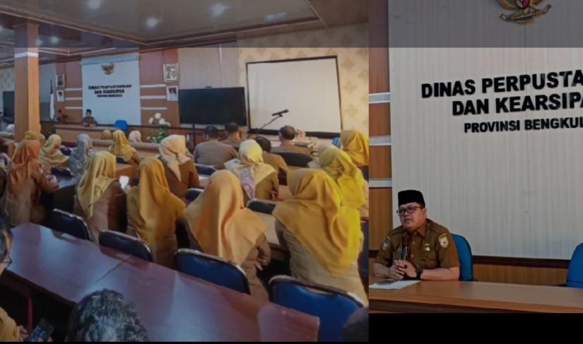 rapat bersama seluruh Aparatur Sipil Negara (ASN) dan Pegawai Pemerintah dengan Perjanjian Kerja (PPPK) di lingkungan DPK Provinsi Bengkulu.