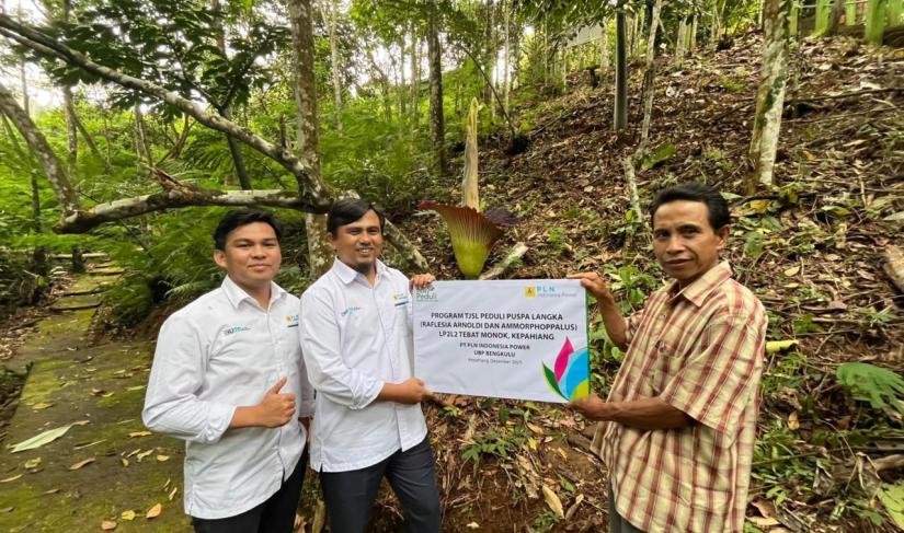 Bantuan Program Tanggung Jawab Sosial dan Lingkungan (TJSL) kepada Taman Konservasi Puspa Langka di Kabupaten Kepahiang, Bengkulu