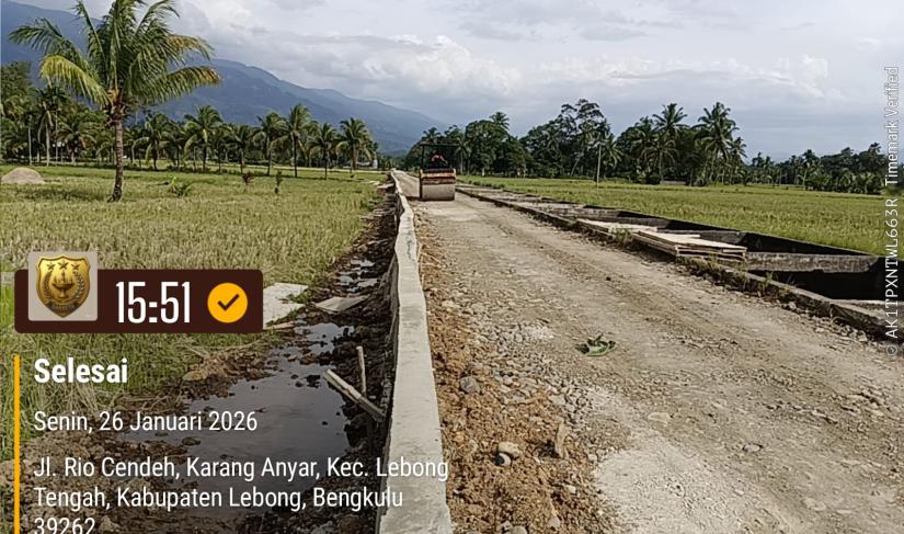 Proyek rehabilitasi Jaringan Irigasi Daerah Irigasi (DI) Ketahun di Kabupaten Lebong, Provinsi Bengkulu.