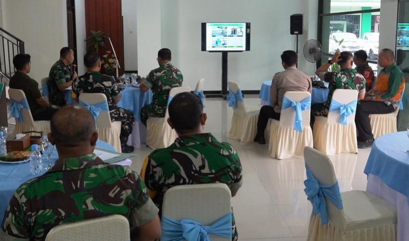 Dipimpin Ketua Tim Wasev Brigjen TNI M. Herry Subagyo, S.I.P., rombongan melakukan kunjungan kerja ke Makodim 0813/Bojonegoro, Jumat (31/7/2026)