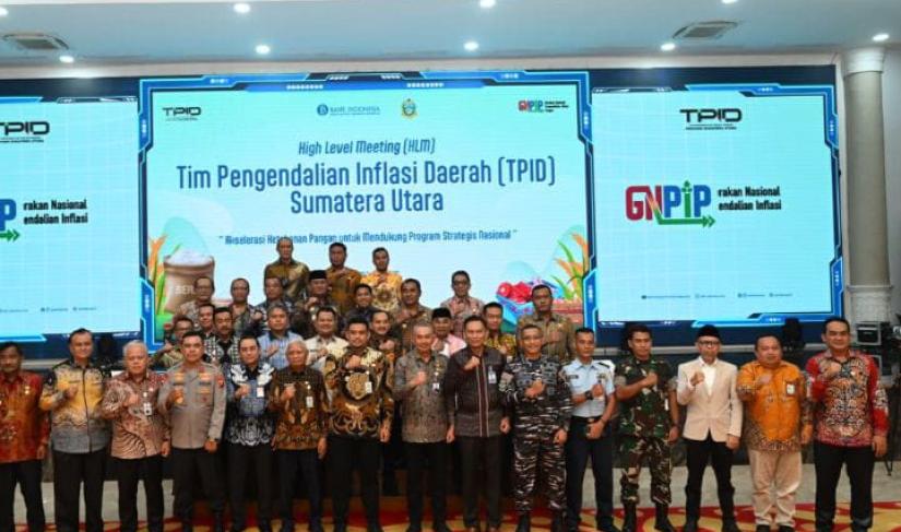 High Level Meeting TPID Provinsi Sumatera Utara yang dipimpin langsung Gubernur Sumatera Utara di Kantor Gubernur Sumut, Medan, Jumat (06/02/2026).