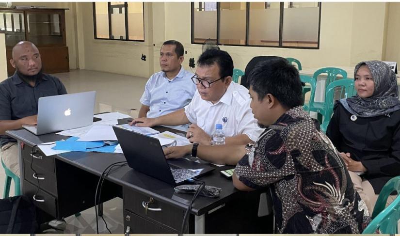 Kepala Kantor Wilayah KemenHAM Sumatera Selatan, Hendry Marulitua, mengikuti kegiatan tersebut melalui Zoom Meeting.