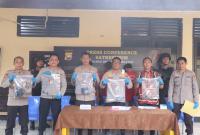 Konferensi pers hasil Ops Musang Nala II Polres Bengkulu Selatan.