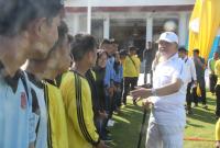 Gubernur Rohidin Hadiri dan membuka Sosialisasi dan Coaching Clinic Olahraga Gateball di Halaman Balai Raya Semarak Bengkulu, Rabu (08/03).