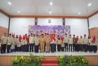 Pelantikan Pengurus Asosiasi Tenaga Administrasi Sekolah (ATAS) Provinsi Bengkulu di Aula Hotel kawasan Pantai Panjang Bengkulu, Selasa (28/02).