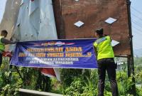 Polres Kepahiang pasang spanduk peringatan Ops Zebra Nala 2023.