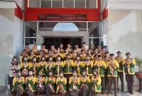 Moment sebelum pelepasan di gedung pemkab BU