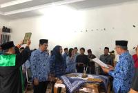 Pelantikan dan pengambilan sumpah jabatan di lingkungan Pemkab Bengkulu Selatan, Jumat (1/9/23).