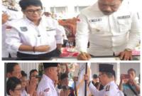 Bupati BU, Bersama ketua DPRD Bu hadiri pengukuhan Apdesi Bu 