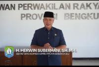 Sekretaris Komisi III DPRD Provinsi Bengkulu Herwin Suberhani