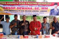 Reses Anggota DPRD Provinsi Bengkulu Arsop Dewana