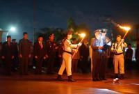 Apel Kehormatan dan Renungan Suci Dalam Rangka HUT ke-78 Kemerdekaan RI di Taman Makam Pahlawan Balai Buntar Bengkulu, Kamis (17/08).