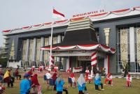 Senam Bepers BEP di Halaman Kantor Gubernur Bengkulu, Jumat (25/8/23).