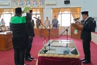 Poto pengambilan sumpa dan janji anggota DPRD Seluma Penggantian antar waktu (PAW) Periode 2019-2024