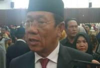 Ketua DPRD Provinsi Bengkulu Isnan Fajri Saat DIwawancarai Wartawan UsaI Rapat Paripurna Foto/Dok