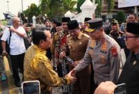 Tampak Suimi Fales Dewan Dampingi Wagub Bengkulu Rosjonsyah Sambut Ketua MA