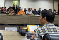 Usin Abdisyah Putra Sembiring saat penyampaian dalam Raker bersama Bapemperda Se-Indonesia di Aula Kantor Gubernur Pemprov Bangka Belitung
