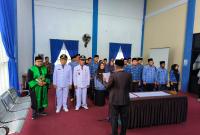 Pengambilan sumpah jajaran setingkat Esselon III dan IV di lingkup Pemerintah Kota Bengkulu, Kamis (24/8/23).