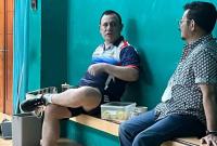 Foto pertemuan Firli Bahuri dan Mentan SYL di Lapangan Bulutangkis 