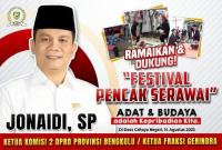 Banner Jonaidi SP Festival Pencak Silat Serawai