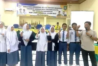 Usin Abdisyah Putra Sembiring SH MH, jadi pemateri Sosialisai Demokrasi Hukum, HAM, dan Keamanan di MAN 1 Kota Bengkulu.