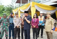 Wakil Gubernur (Wagub) Bengkulu Rosjonsyah saat Berikan Sambutan Pada Peringatan Bulan K3 Nasional Foto/Dok