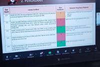 Zoom Meeting (Tampilan Rubrik Penilaian) Saat zoom meeting bersama KASN RI, di Ruang VIP Pola Provinsi Bengkulu  Foto/Dok: