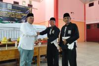 Bupati Seluma Erwin Octavian SE menghadiri acara Pengesahan Warga Baru Tingkat Satu, Persaudaraan Setia Hati Terate (PSHT) Cabang Seluma - Pusat Madiun, di Balai Adat Ampar Gading, Sabtu (27/7/2024).