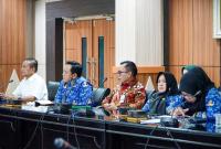 Rapat Persiapan Safari Ramadan Pemerintah Provinsi Bengkulu 1446 H/2025 di Ruang Rapat Merah Putih, Kantor Gubernur Bengkulu, Senin (17/2).