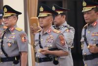 Kapolri memimpin langsung upacara serah terima jabatan (Sertijab) sejumlah perwira tinggi Polri di Mabes Polri, Jakarta, pada Jumat (14/3). 